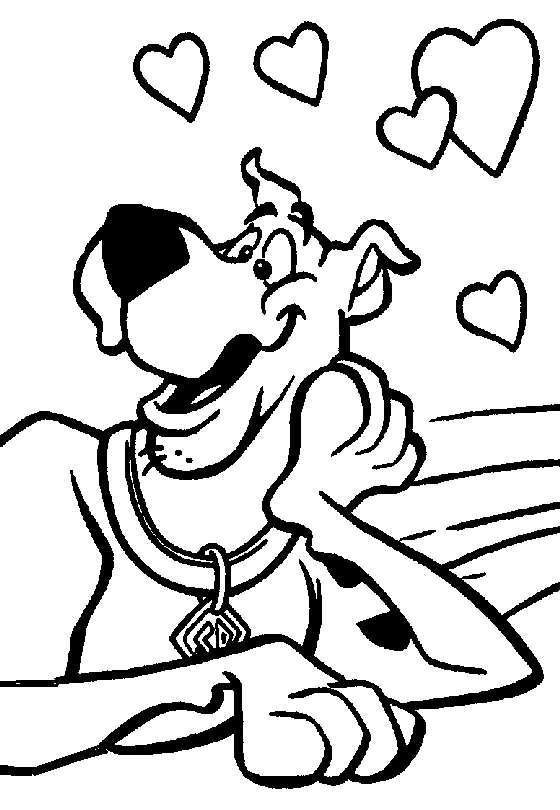 Plansa de colorat cu Scooby Doo 20 13